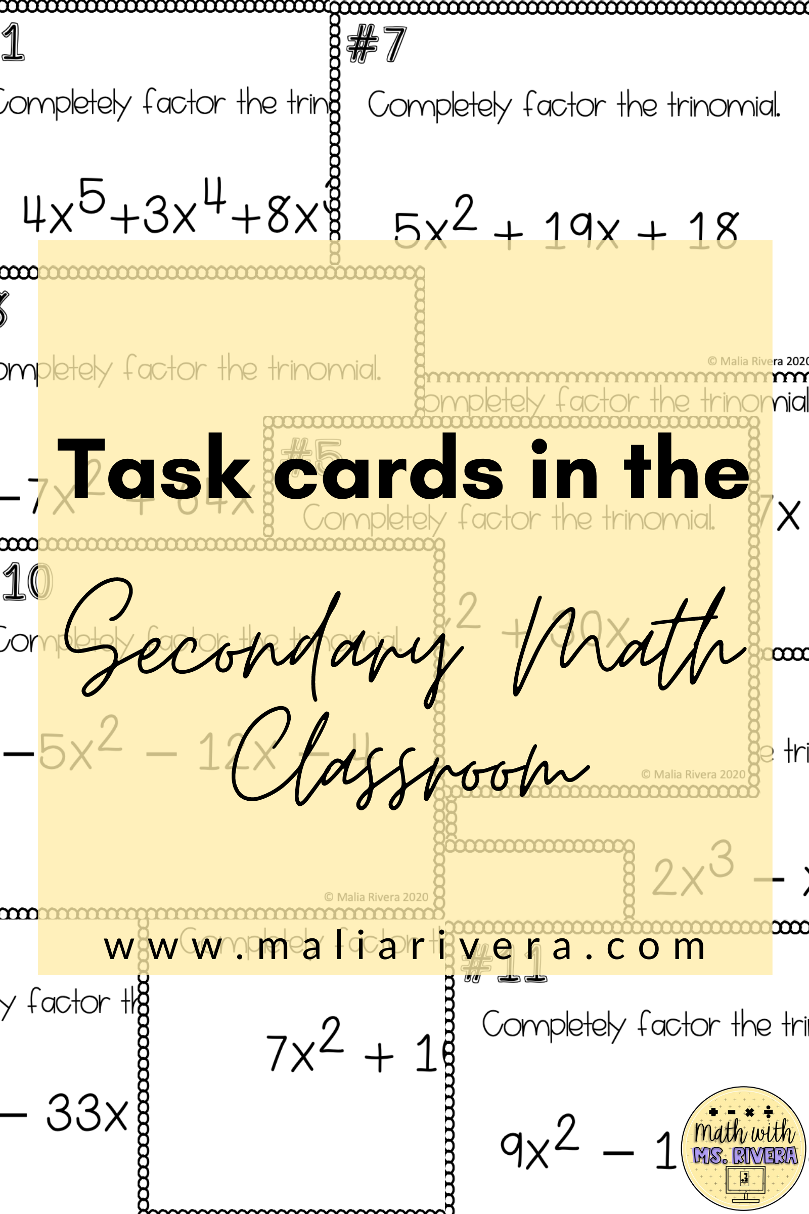 Task Cards in the secondary Math Classroom