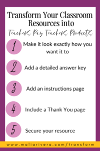 Transform Your Classroom Resources into TPT Products Blog Post Image in Blog