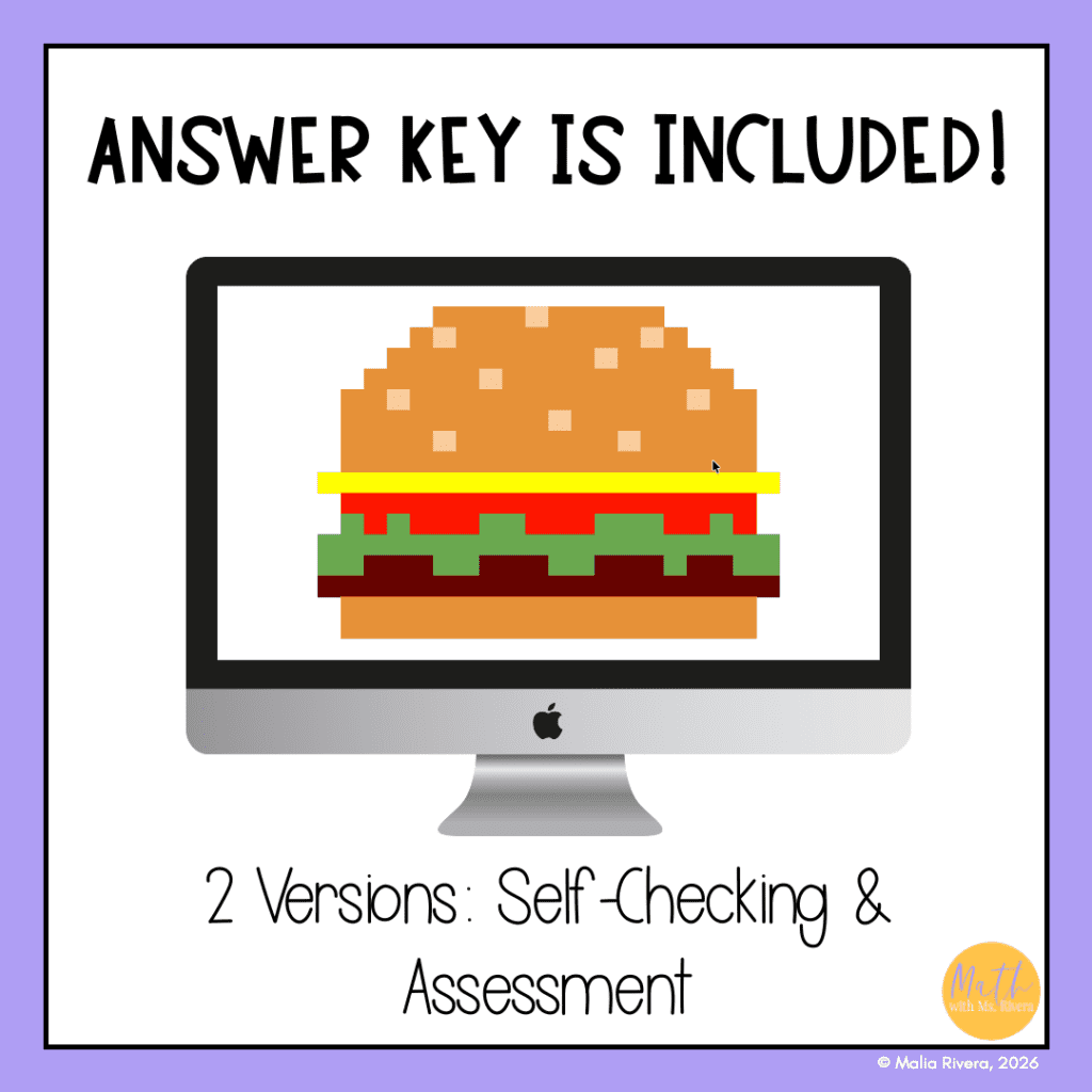 Finding Slope from Two Points Pixel Art Digital Activity for 8th Grade ...