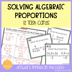 Solving-Algebraic-Proportions-Task-Cards-COVER
