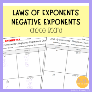 laws-of-exponents-negative-exponents-choice-board-worksheet-COVER