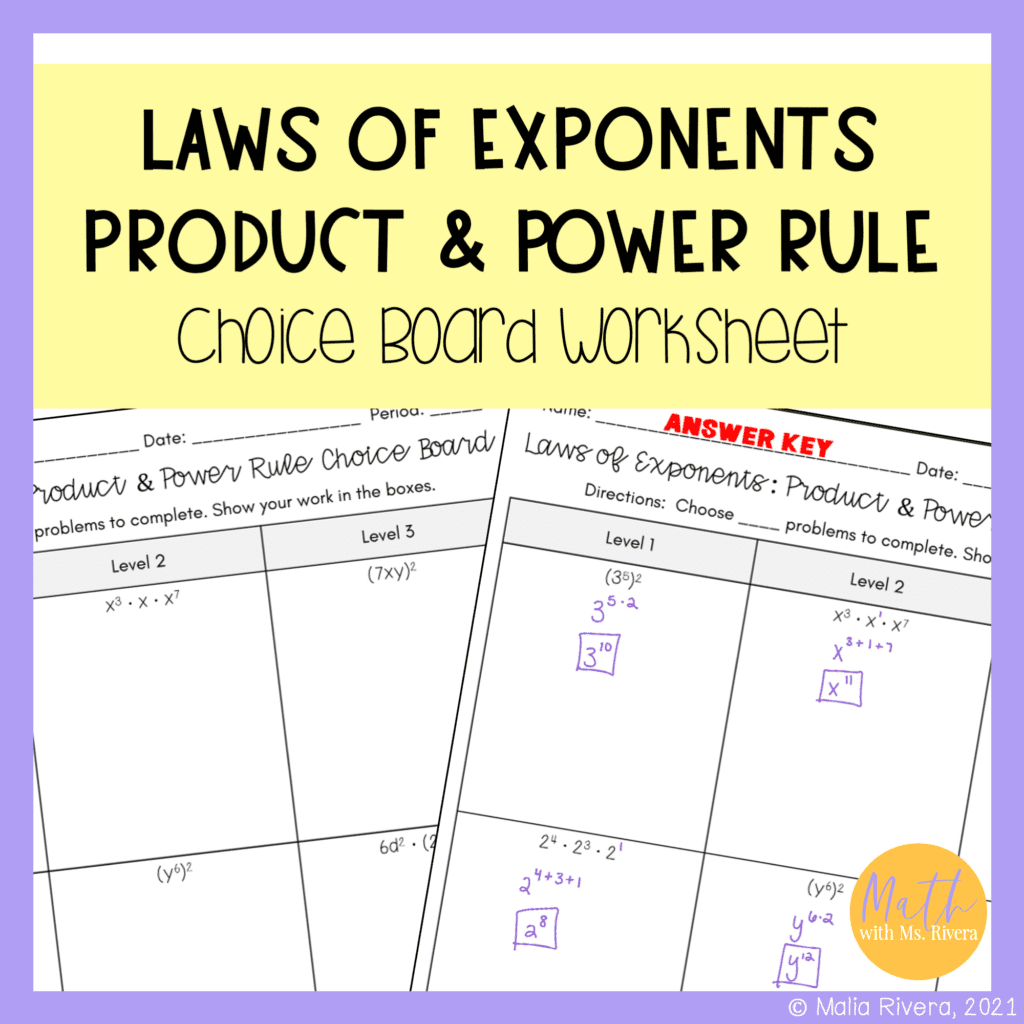 Choice Boards Archives - Maila Rivera | Math with Ms Rivera | High ...