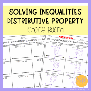 solving-multistep-inequalities-variables-one-side-distributive-property-choice-board-worksheet-COVER