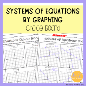 solving-systems-of-equations-by-graphing-choice-board-worksheet-COVER