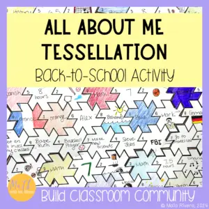 All About Me Collaborative Tessellation Back to School Activity STAR cover