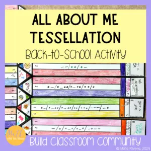 All About Me Collaborative Tessellation Back to School Activity Pencil Cover