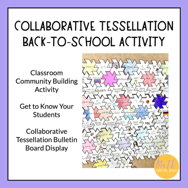 All About Me Collaborative Tessellation Back to School Activity Pencil Thumbnail 1