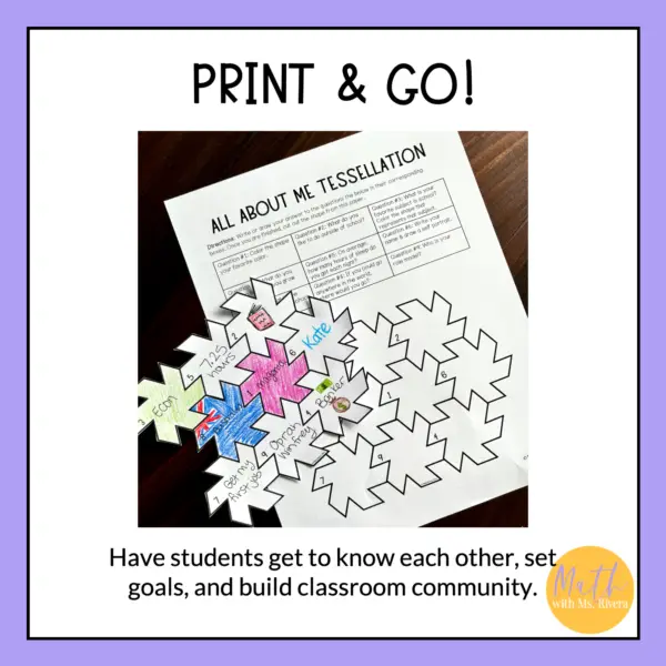 Collaborative Tessellation Star Back to School Activity thumbnail 3