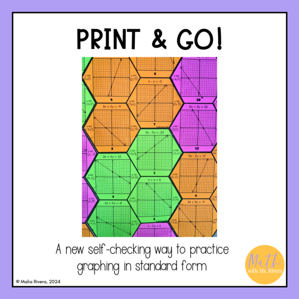 Standard Form Collaborative Tessellation Bulletin Board Activity for Algebra 1 Thumbnail 3