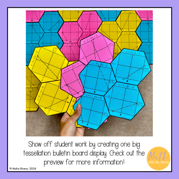 graphing in point slope form collaborative tessellation bulletin board activity thumbnail 2