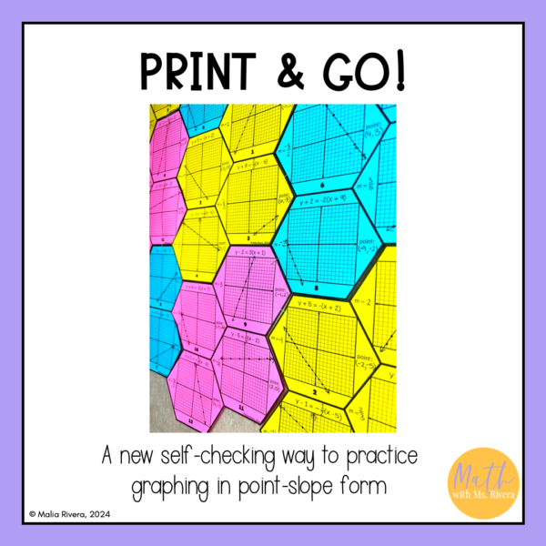 graphing in point slope form collaborative tessellation bulletin board activity thumbnail 3