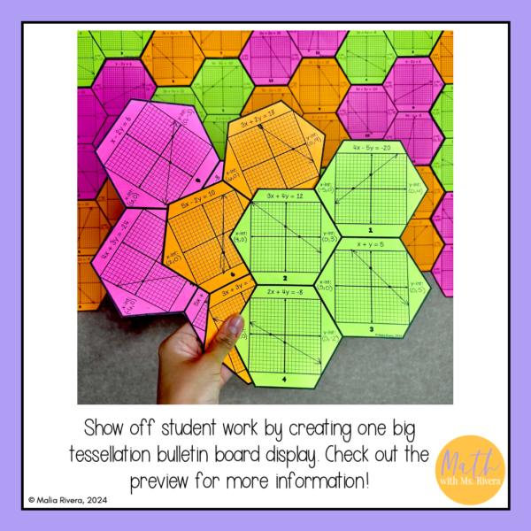 Standard Form Collaborative Tessellation Bulletin Board Activity for Algebra 1 Thumbnail 2