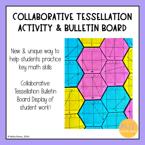 graphing in point slope form collaborative tessellation bulletin board activity thumbnail 1