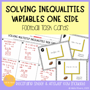 Solving-Multistep-Inequalities-Variables-One-Side-Football-Task-Cards-COVER