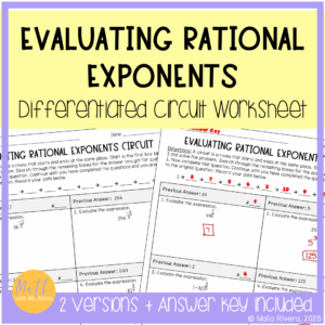 Evaluating-Rational-Exponents-Differentiated-Circuit-Worksheet-Cover