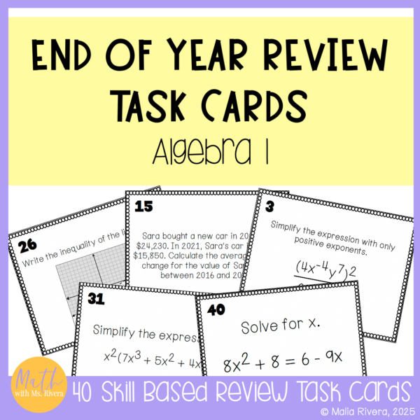 Algebra-1-EOY-Review-Task-Cards-COVER