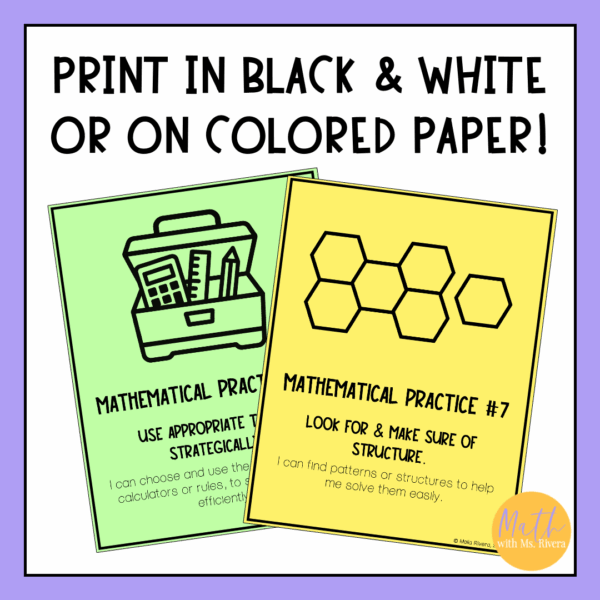 8 Mathematical Practices Posters with I Can Statements | Math Standards - Image 4