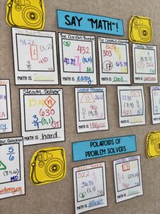 Math About Me Bulletin Board Activity for High School 