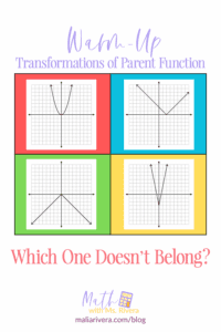 How to Teach Transformations of Parent Functions for Algebra 2 Blog Post