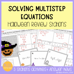 Solving-Multistep-Equations-Review-Halloween-Stations-COVER