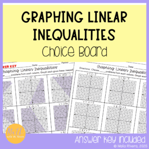 Graphing-Linear-Inequalities-Choice-Board-COVER