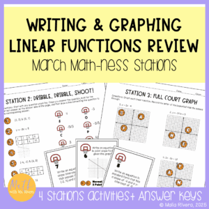 Writing-Graphing-Linear-Functions-Review-March-Mathness-Stations-COVEr