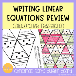 Writing Linear Equations Review Santa Tessellation COVER