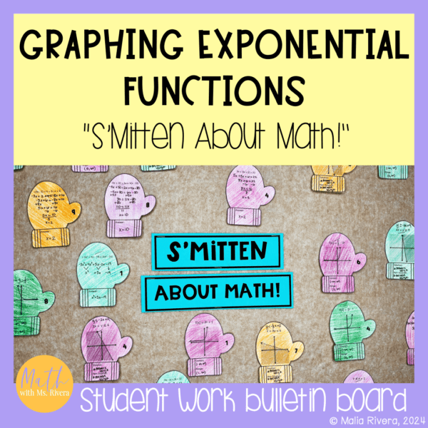 EDITABLE Graphing Exponential Functions Winter Bulletin Board for ...