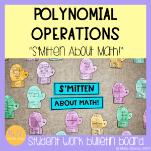 Polynomial Operations Review Mitten Winter Bulletin Board COVER