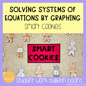 Solving Systems of Equations by Graphing Gingerbread Cookies Bulletin Board COVER